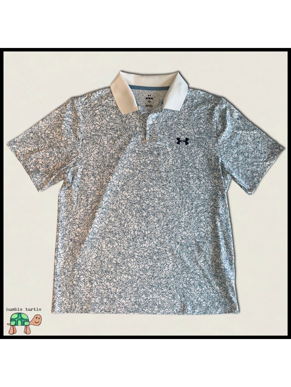 Under Armour UA Matchplay Printed Polo Shirt | Medium | EUC